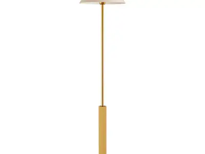 Postmodern floor lamp with textile shade 3D model
