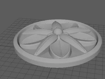 rosette flower 3D model 6