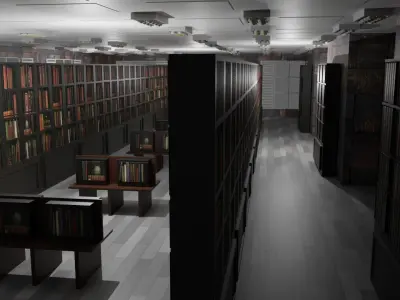 Book Store Low-poly 3D model