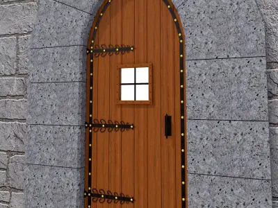 Medieval Door-01 3D model