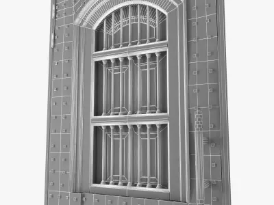 Old medieval door 3D model