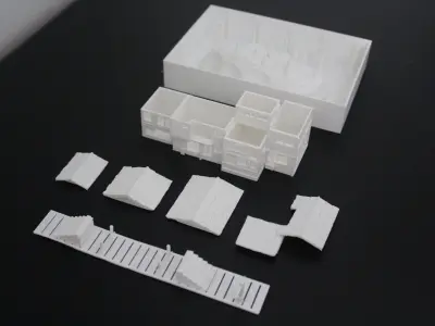 Japanese Style Boathouses - Ine no Funaya Free 3D print model