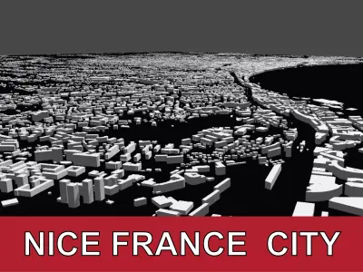 Nice France CITY BUILDINGS 3D model