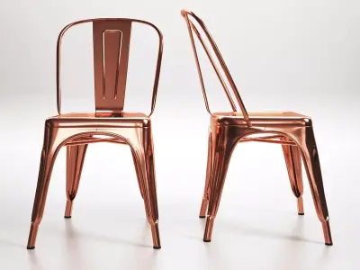 A-chair copper dining chair 3D model