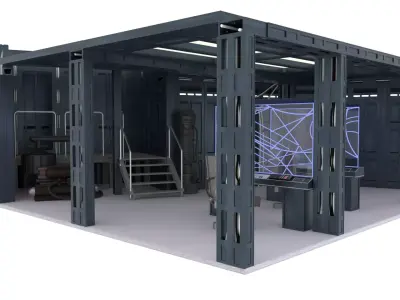 Set 3a Echo Base Control Room 1-12 Scale Blackseries 3D Model Pack