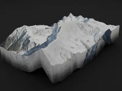 Distaghil Sar Low-poly 3D model