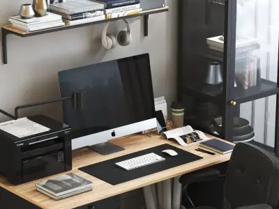 Office workplace 8 3D model