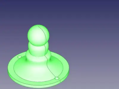 printable door knob  with holes for bolts 3D print model