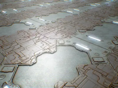 PBR Sci-Fi Spaceship Texture 43 Low-poly 3D model