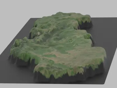 Slovakia Map Country Low-poly 3D model