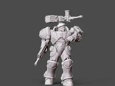 Cosmic legionnary Kit - Green Beret in heavy armor 3D print model