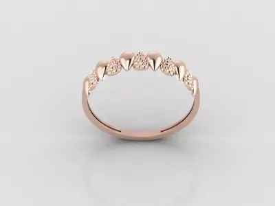 Women Ring Fancy Ring Plain light weight STL 3DM Printable 3D print model 18