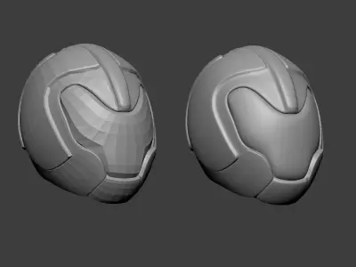 sci fi helmet lowpoly obj Low-poly 3D model