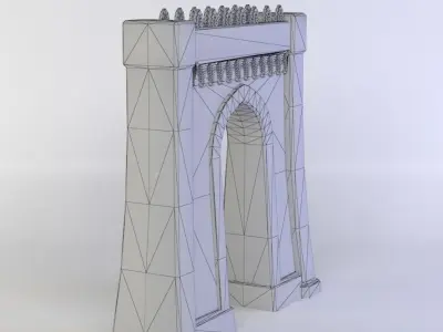 Wall arch Low-poly 3D model