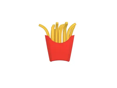 French Fries v2 004 Low-poly 3D model