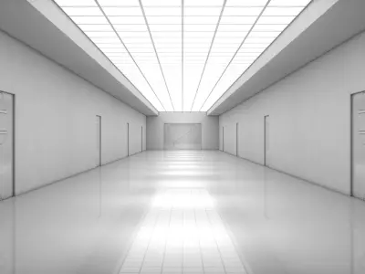  Sci Fi Corridor Low-poly 3D model
