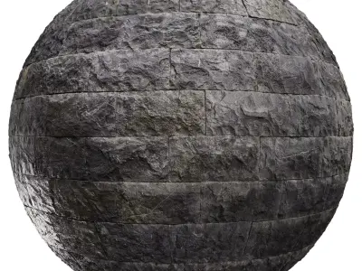 PBR Stone Black Travertine Texture - 4K Scanned -  10  Texture