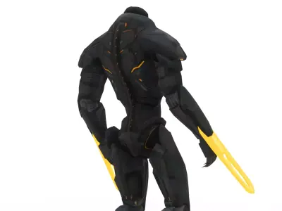 Obsidian Fury 3D Model  Pacific Rim Uprising Renegade Jaeger Low-poly 3D model