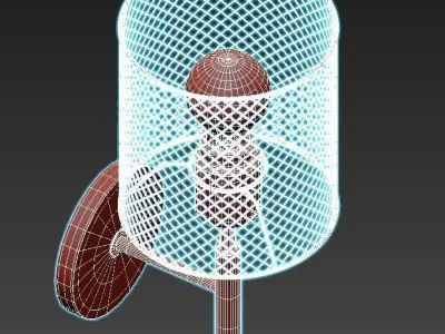 baskett-45259-01-30 wall light with wire cage 3D model