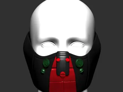 gas mask helmet scifi high poly sculpt 3D model ver 6 3D model 3D model