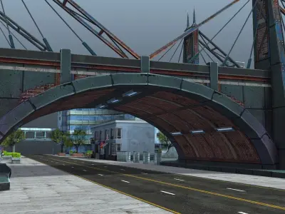 City Buildings and Props Pack - low poly Low-poly 3D model