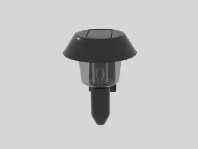 Solar Powered Wall Light Low-poly 3D model