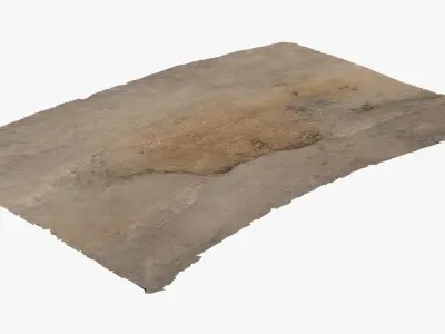 Damaged Road Low-poly 3D model