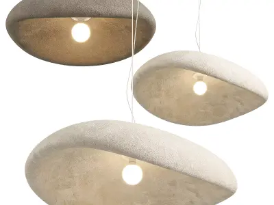 Japanese Style Wabi Sabi Chandelier 3D model