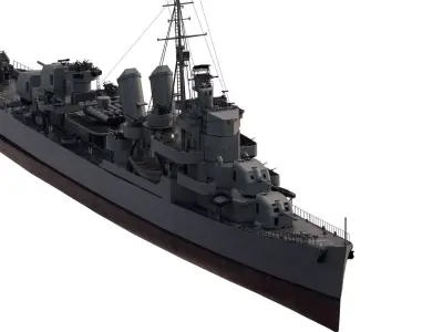 WW2 US NAVY ESCORT DESTROYER SS PHLADELFIA 3D model