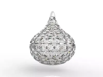 Brilliant Hershey Kiss Diamond Pendant 3D print model