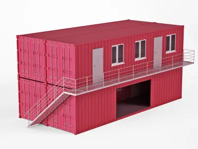 Construction container office 3D model