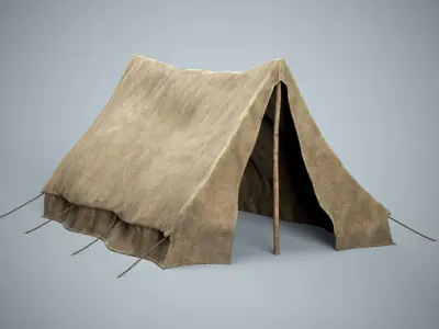 Medieval Camping Tent Low-poly 3D model