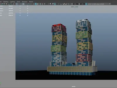 Lusail Marina Twin Tower 3D model