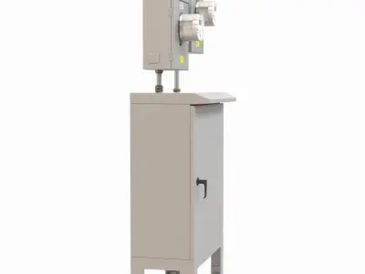 Electric meter with cable box 3D model