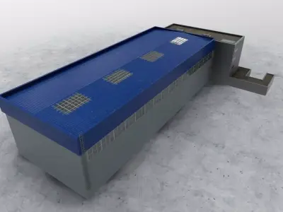 LBSF Hangar 6 Low-poly 3D model