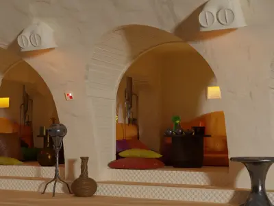 Jabbas Throne Room - Hangout area - Complete set 1-18 scale 3D Model Pack