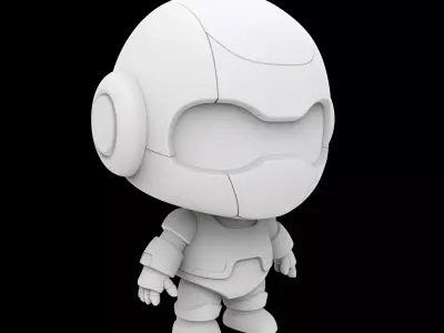 Cute Chibi Robot Figurine 3D Print Model 3D print model