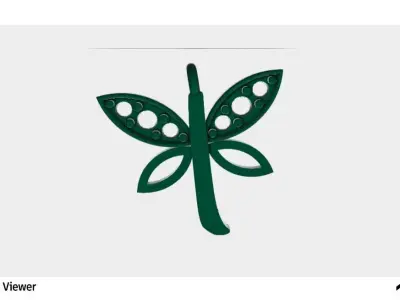 Butterfly Pendant with Oval Cut Stones 3D print model