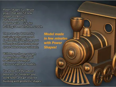 Power Shapes ZBrush Plugin 3D model