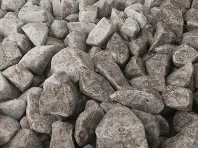 Rock stone granite  3D model