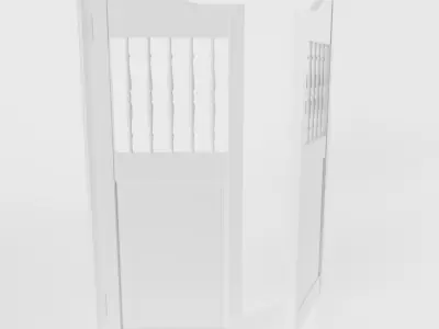 White Saloon Door 3D model