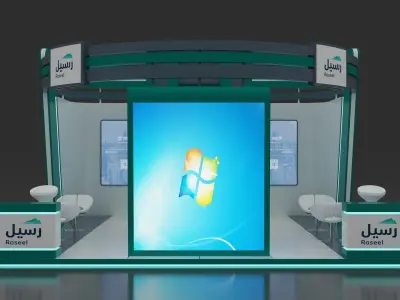 Exhibition Booth 6x6  3D model