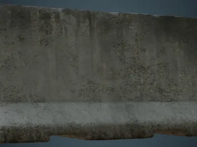 Concrete Barrier 3C Low-poly 3D model