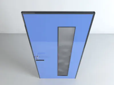 Modern Office Door - A01 3D model