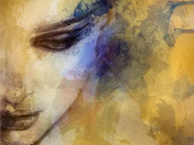 Watercolor Muse Portrait Wallpaper Texture Texture