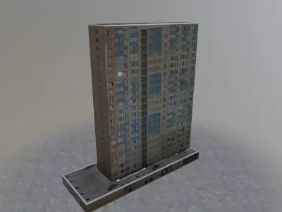 Prague Building7 Low-poly 3D model