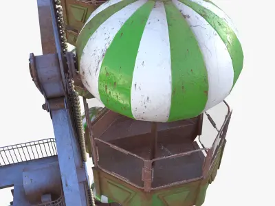 Ferris wheel v4 Low-poly 3D model