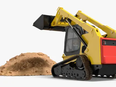  Skid Steer Loader with Operator and Sand Load 
