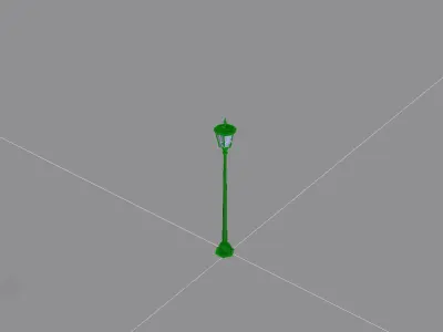 Park lamp 02 3D model