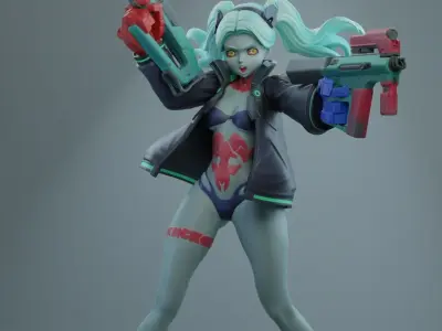 Cyberpunk Edgerunner Rebecca 3D print model